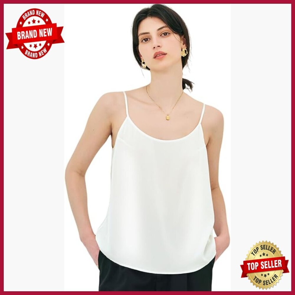 19MM Mulberry Silk Camisole Scoop Neck Sleeveless Tank Top Women's